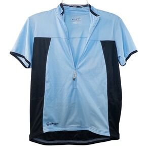 Canari Cycling Jersey Top Short Sleeve Blue Black Bike Athletic Spin